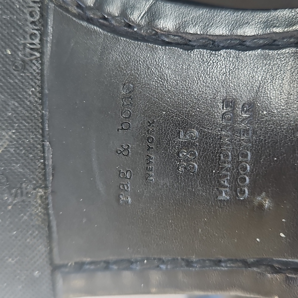 Rag & Bone Black Leather Ankle Boots Size 8 - Picture 6 of 10